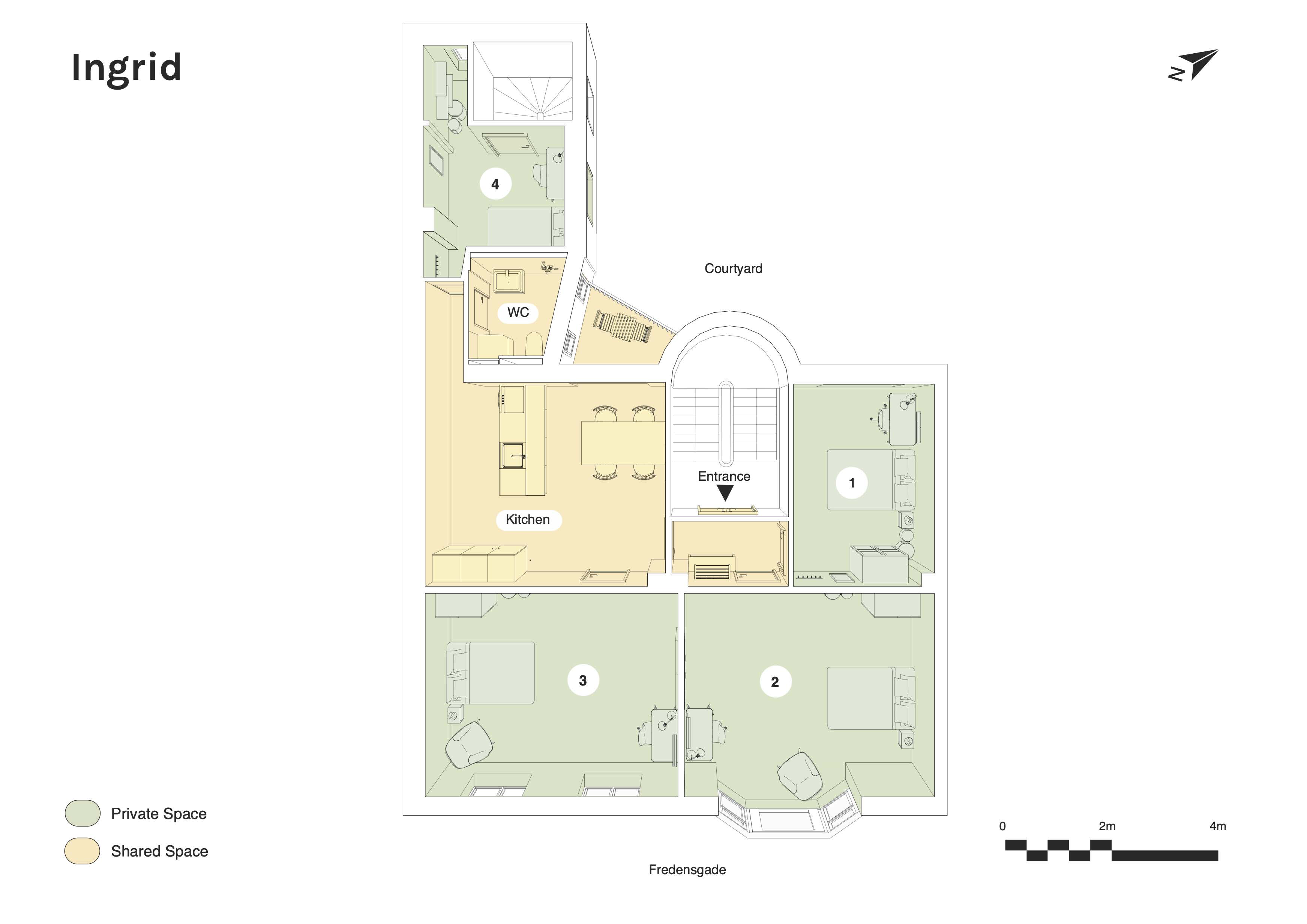 Plan d'étage de l'appartement