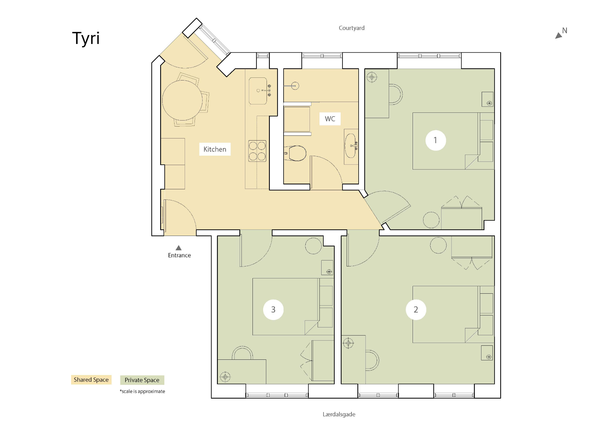Plan d'étage de l'appartement