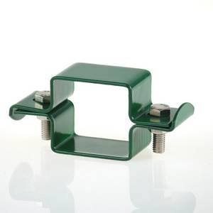 Double square clamp fixing kit 50x50 green The intermediate fixing for the Medium 2000 system
