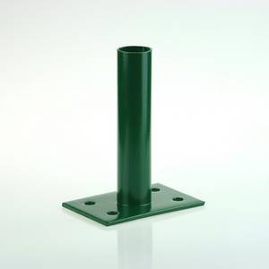  Platine de fixation verte tubulaire Ø 48 mm Pour une fixation sur muret de poteaux ronds ou de tubes Ø 48 mm