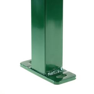 Palo con piastra Quadro 50 verde Il palo per la recinzione Medium 2000