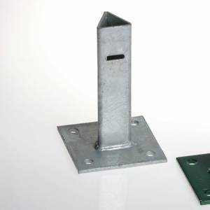 Platine de fixation galvanisée T 30 Pour fixer les poteaux T30 sur muret