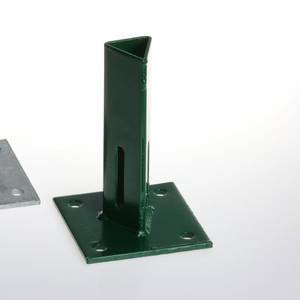 Platine de fixation verte T 30 Pour fixer les poteaux T 30 sur muret