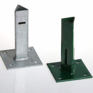 Platine de fixation verte T 30 Pour fixer les poteaux T 30 sur muret