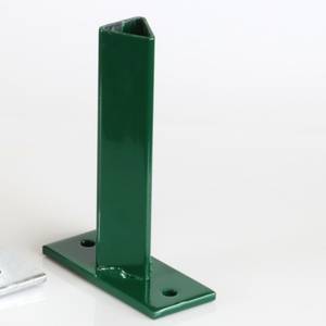 Platine de fixation verte T 35 Pour fixer les poteaux T35 sur muret