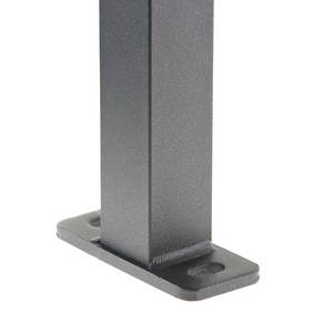 Post with base plate Quadro 50 anthracite The post for the Medium 2000 fencing system