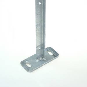 Poteau à T galvanisé avec platine de fixation Pour la pose sur muret