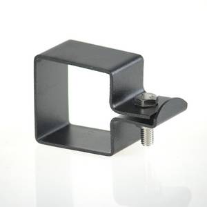 Single square clamp fixing kit 50x50 anthracite The starting fixing for the Medium 2000 system