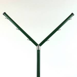 Bavolet double pour poteau rond Ø 48 mm Rallonge double à 45 ° avec raccord pour poteau rond