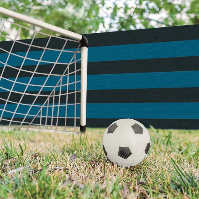 Soleado Sport nero e azzurra Ombreggiante a strisce