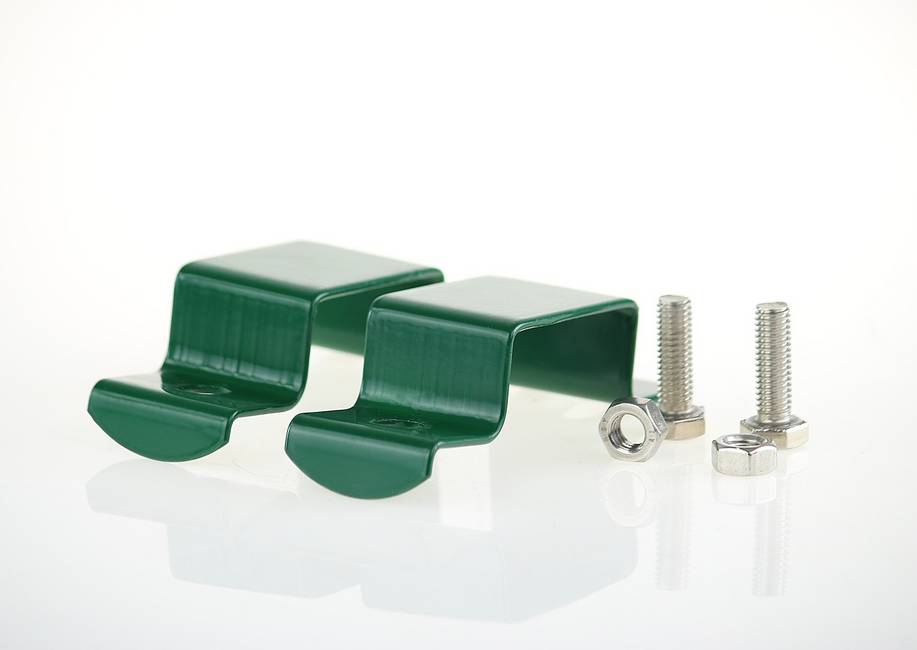 Double square clamp fixing kit 50x50 green The intermediate fixing for the Medium 2000 system