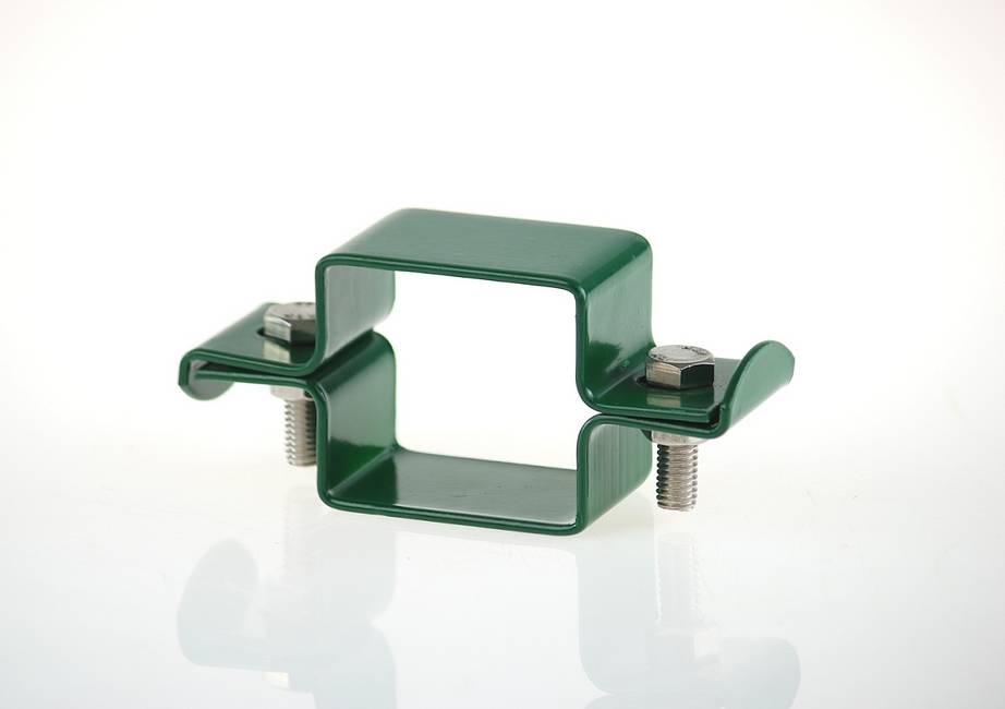 Kit di fissaggio a collare quadro 50x50 doppio verde Il fissaggio intermedio per il sistema Medium 2000