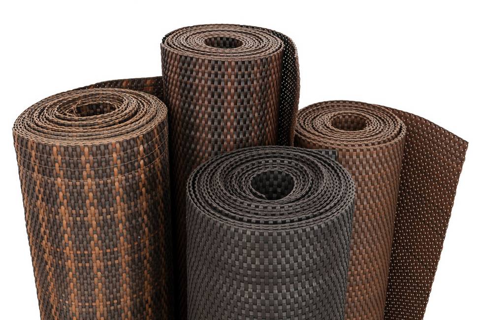 Rattan look white screening Artificial rattan by the meter 