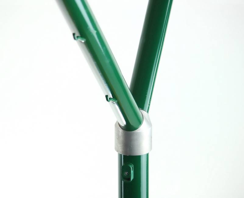 Inwards Ø 48 mm round post double extension Added protection against intruders for round posts