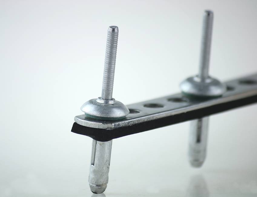 Stainless steel plate with 9 holes Designed for Copertec fall protection system 