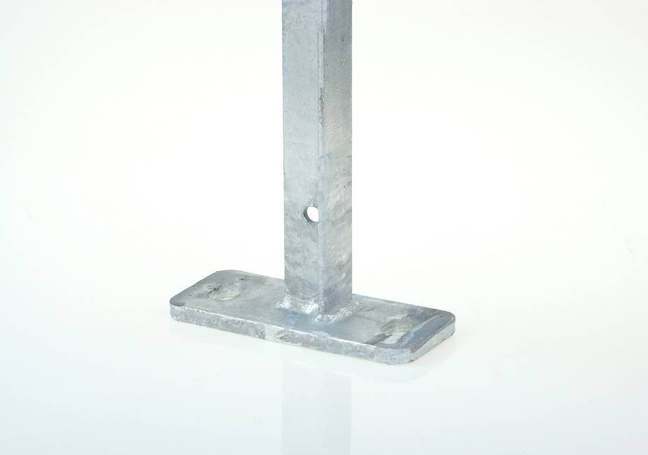 Galvanized sleeve anchored T-post For a wall installation