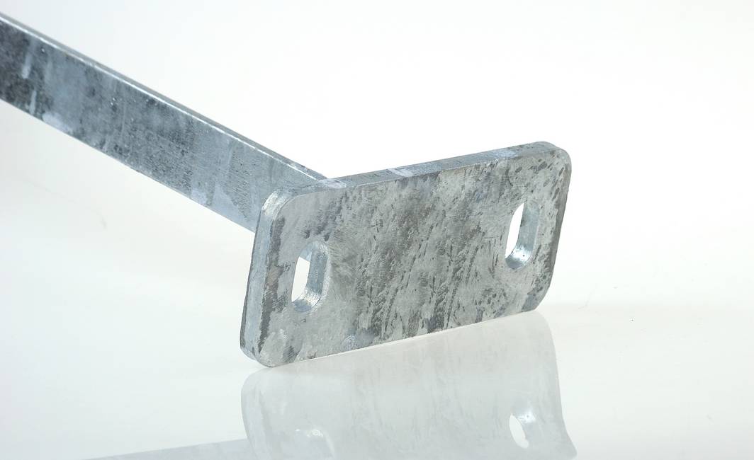 Galvanized sleeve anchored T-post For a wall installation