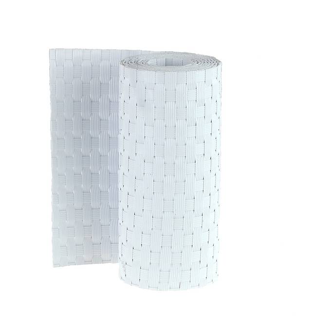 Fence panel strip rattan look white Rattan look strip for panel