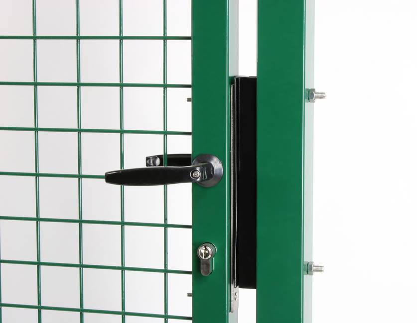 Two wings green Garden gate With stainless steel accessories