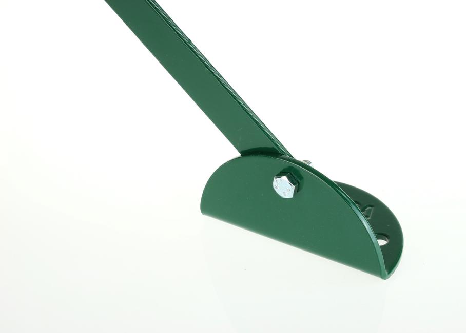 Green round support plate for brace bar To bolt a brace bar to a wall with elegance