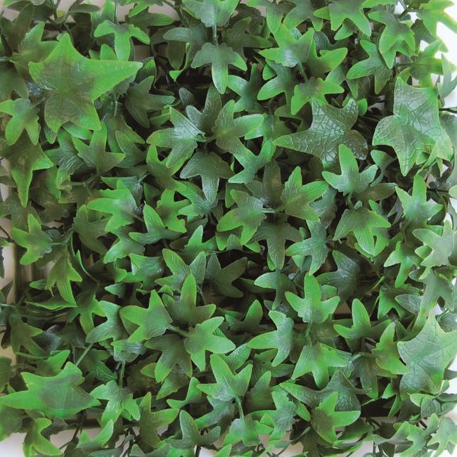 Divy 3D Panel Helix Synthetic hedge with ivy leaves in interlocking modules 