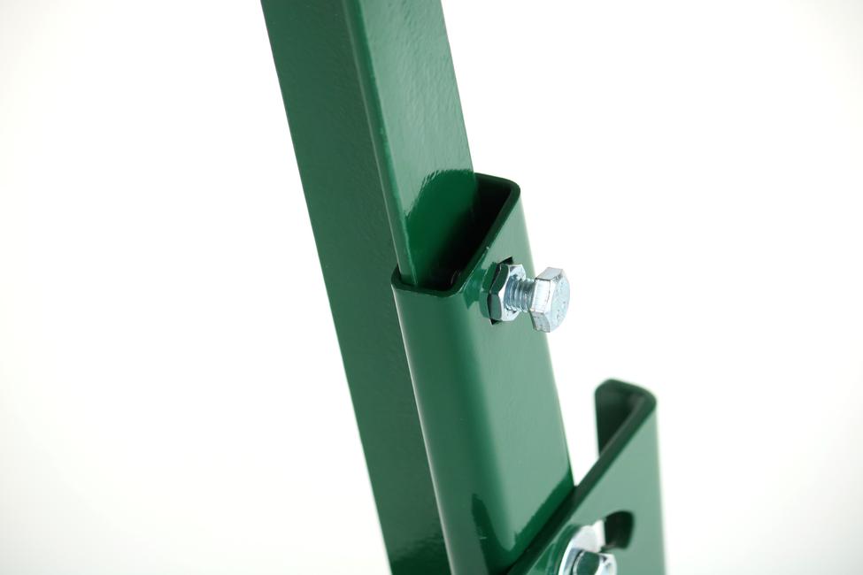 Round inclinable T 35 post support plate Green round support plate to bolt to a sloping wall