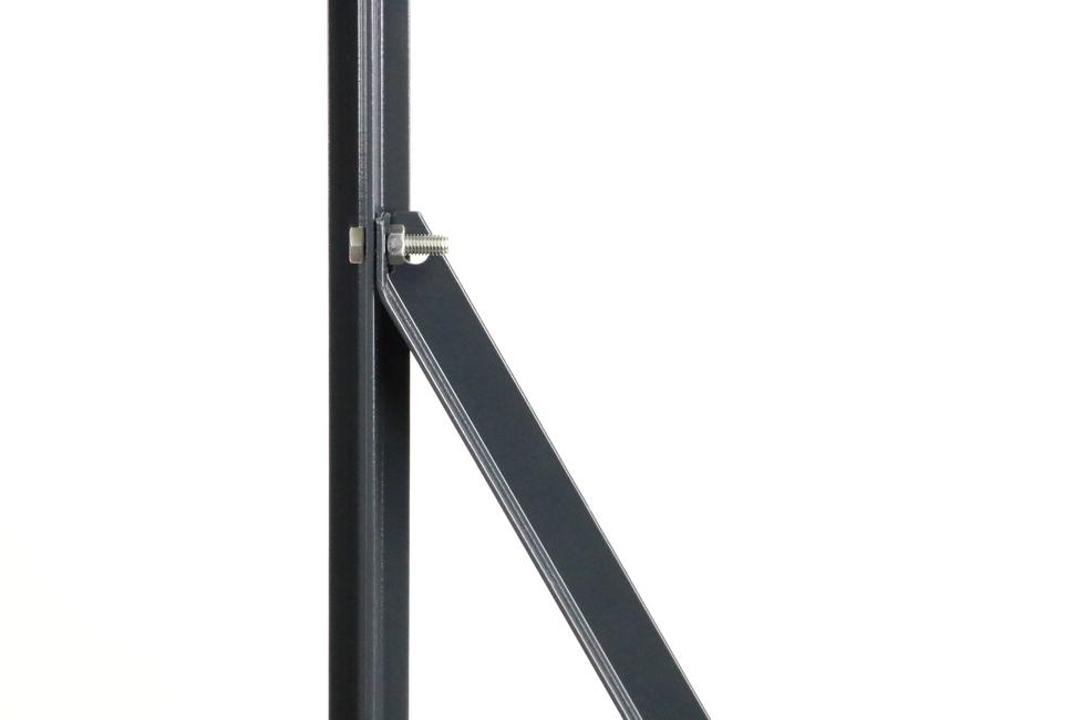 Basic grey L-shaped brace arm The elegant L-shaped brace arm