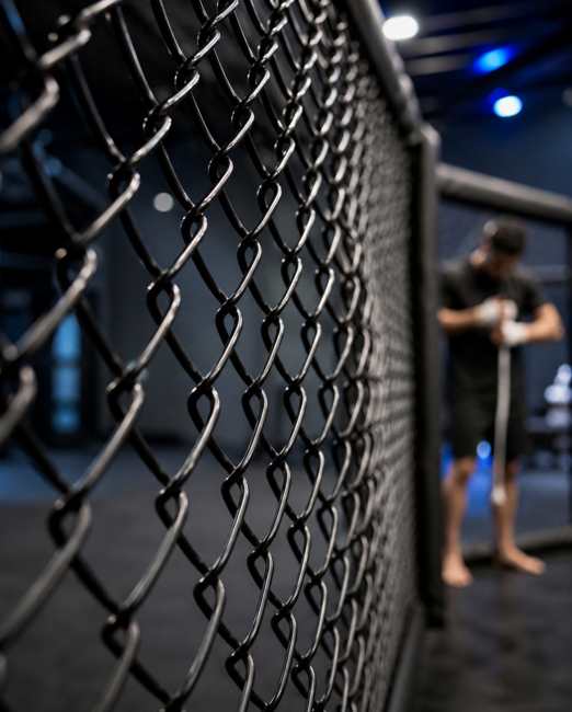 Black chain link mesh Ø 4 High-Strength MMA Cage Mesh