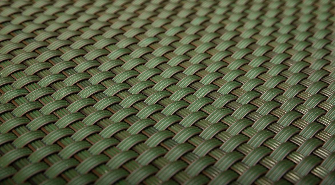 Brise-vue en résine tressée vert Poly rotin au mètre