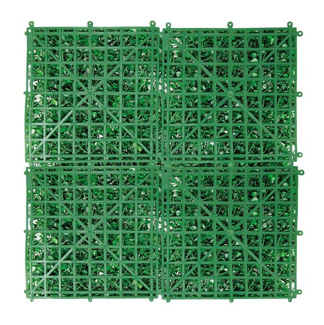Divy Buxus Intense Haie synthétique en feuilles de buis vert foncé en modules à composer