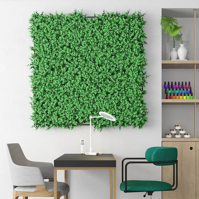 Divy Buxus Intense Haie synthétique en feuilles de buis vert foncé en modules à composer