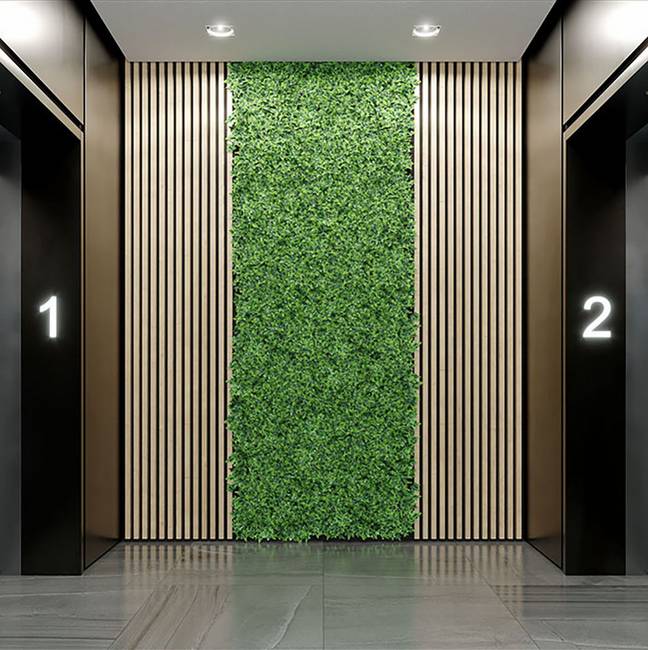 Divy Helix Synthetic hedge with ivy leaves in interlocking modules 