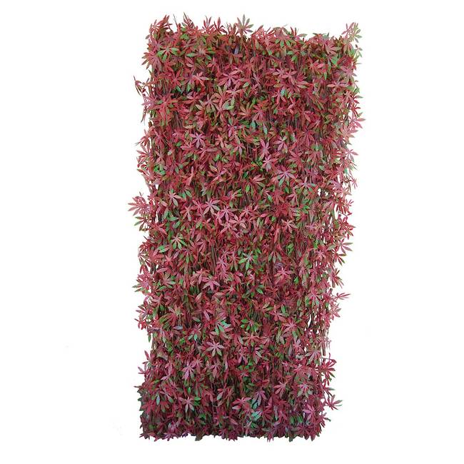 Divy X-Tens Red Acer Siepe sintetica su traliccio in salice con foglie di acero rosso