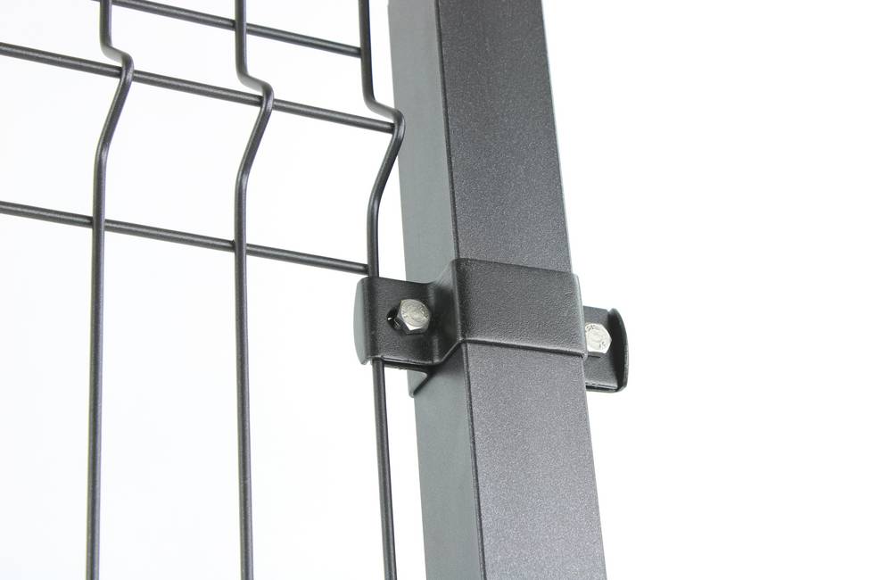 Double square clamp fixing kit 50x50 anthracite The intermediate fixing for the Medium 2000 system