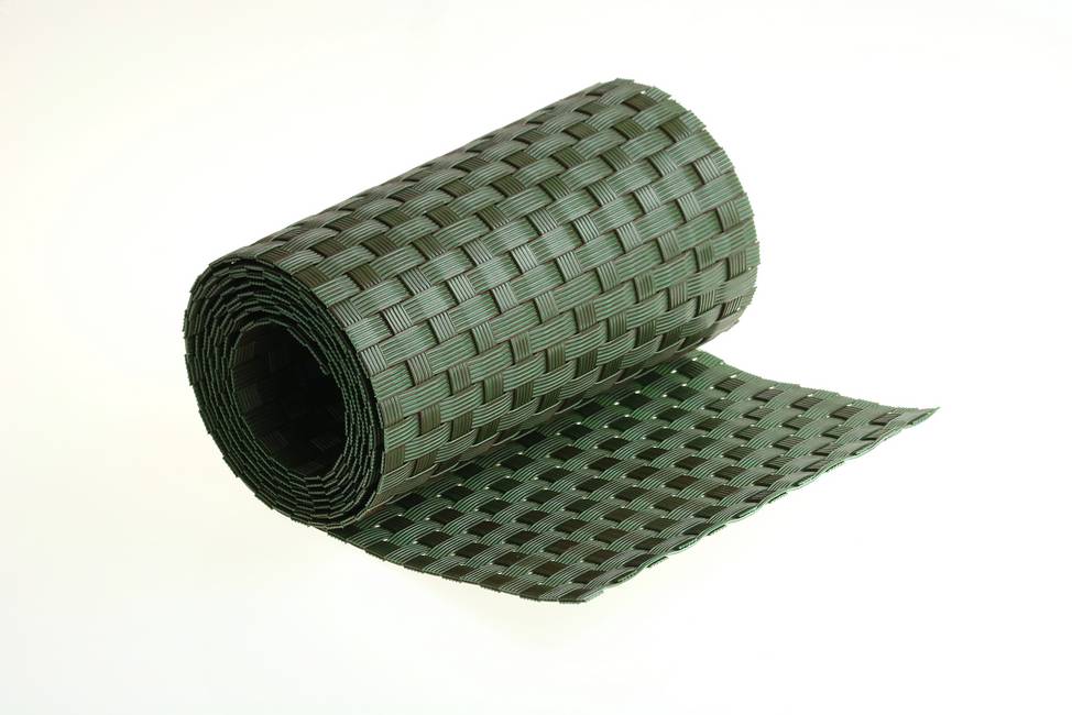 Fence panel strip rattan look green Rattan look strip for panel