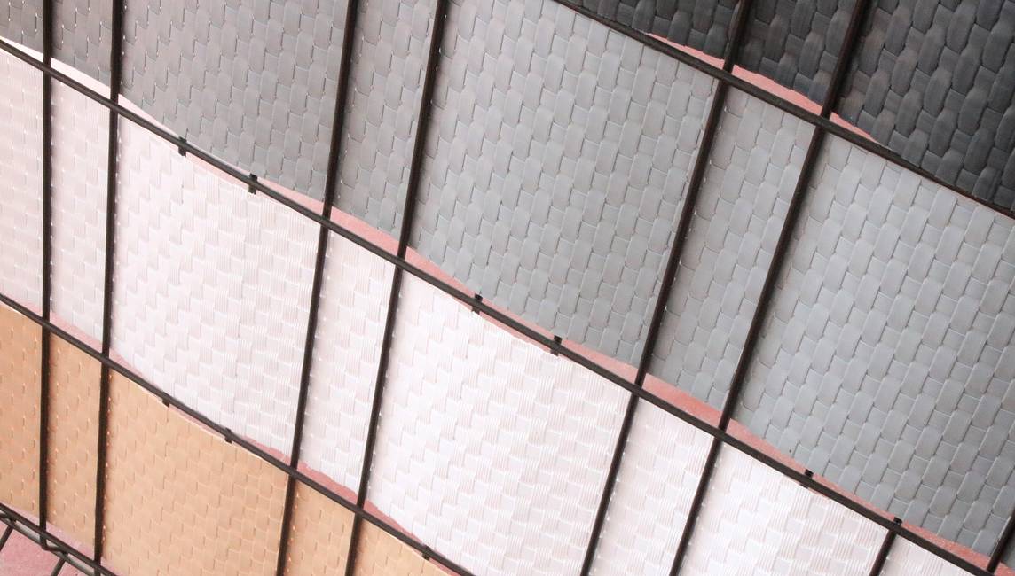 Fence panel strip rattan look grey Rattan look strip for panel