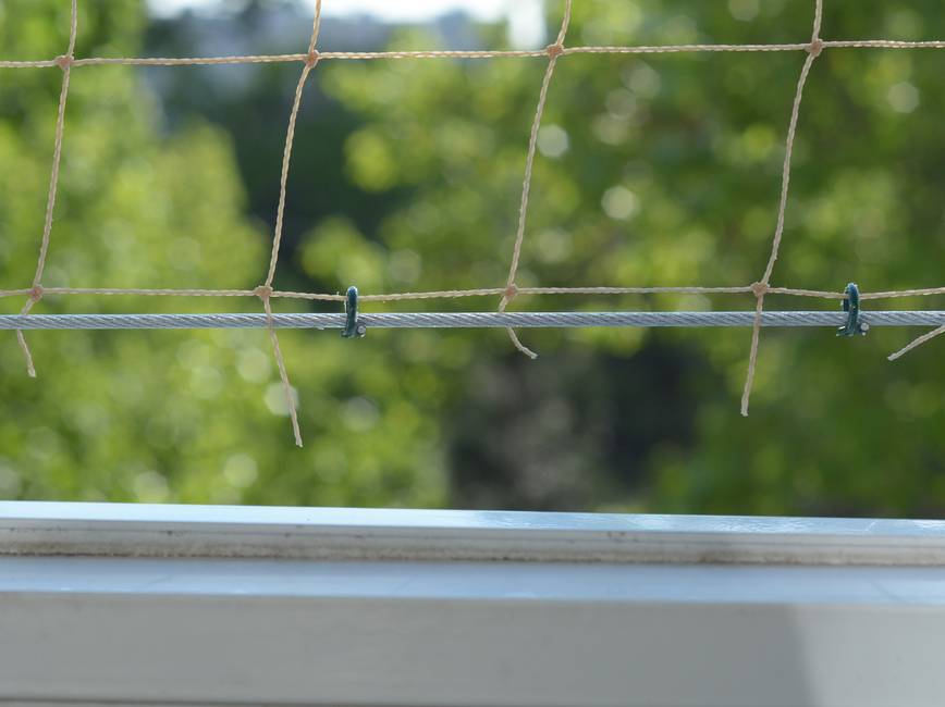 Filet anti-oiseaux 50x50 couleur sable Le filet anti-oiseaux à grosse maille