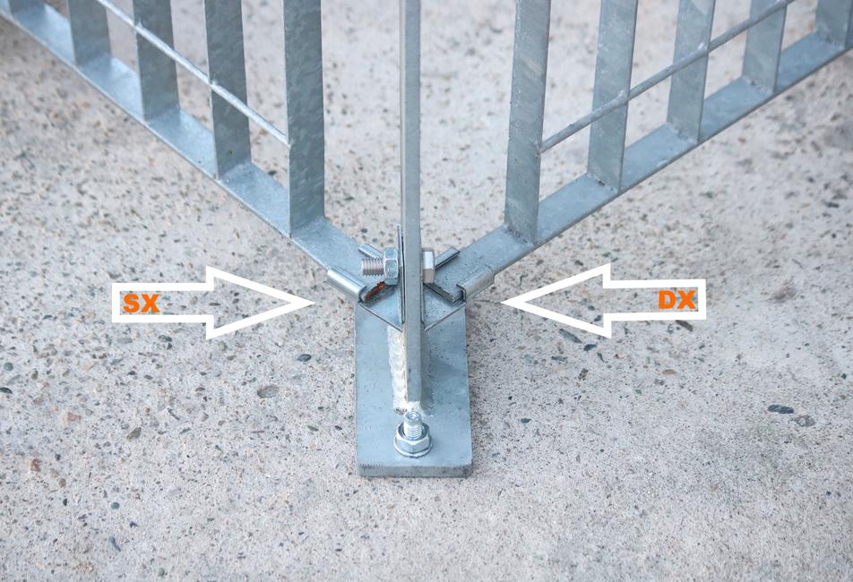 Fixation 45°droite Pour grillage électro forgé