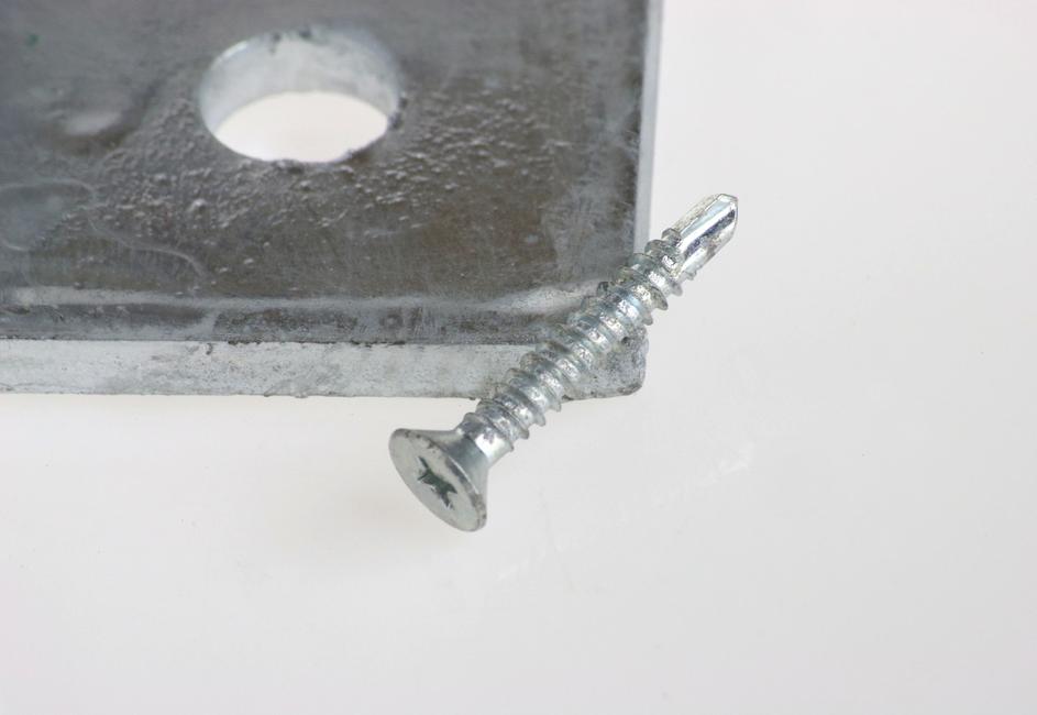 Galvanized support plate Square 60 To bolt gate box section posts or hollow blocks to a wall or a terrace