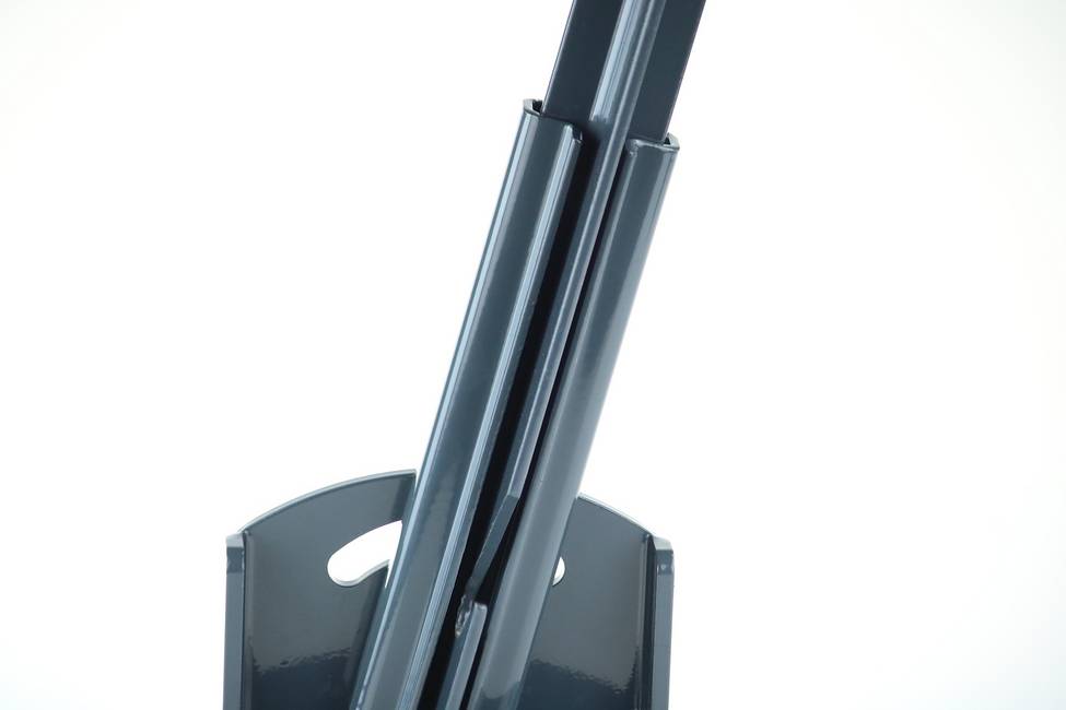 Grey round inclinable T 30 post support Grey round support plate to bolt to a sloping wall