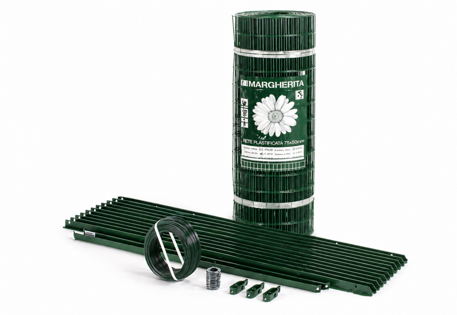Ground mounted 25 mt electro-welded mesh fence kit Cheaper and easier