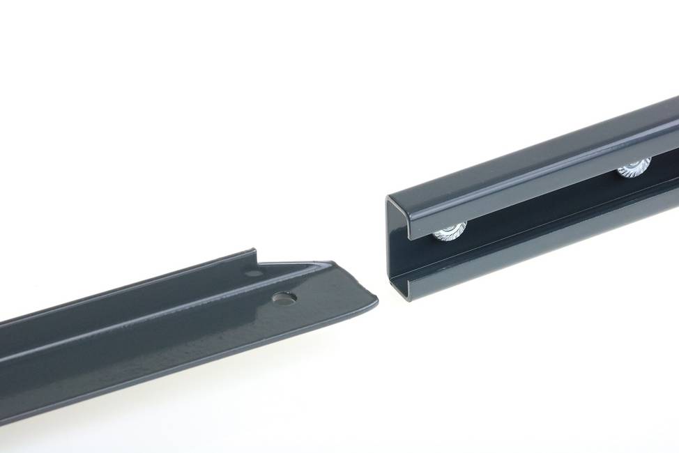 Inwards grey T35 post extension Added protection against intruders