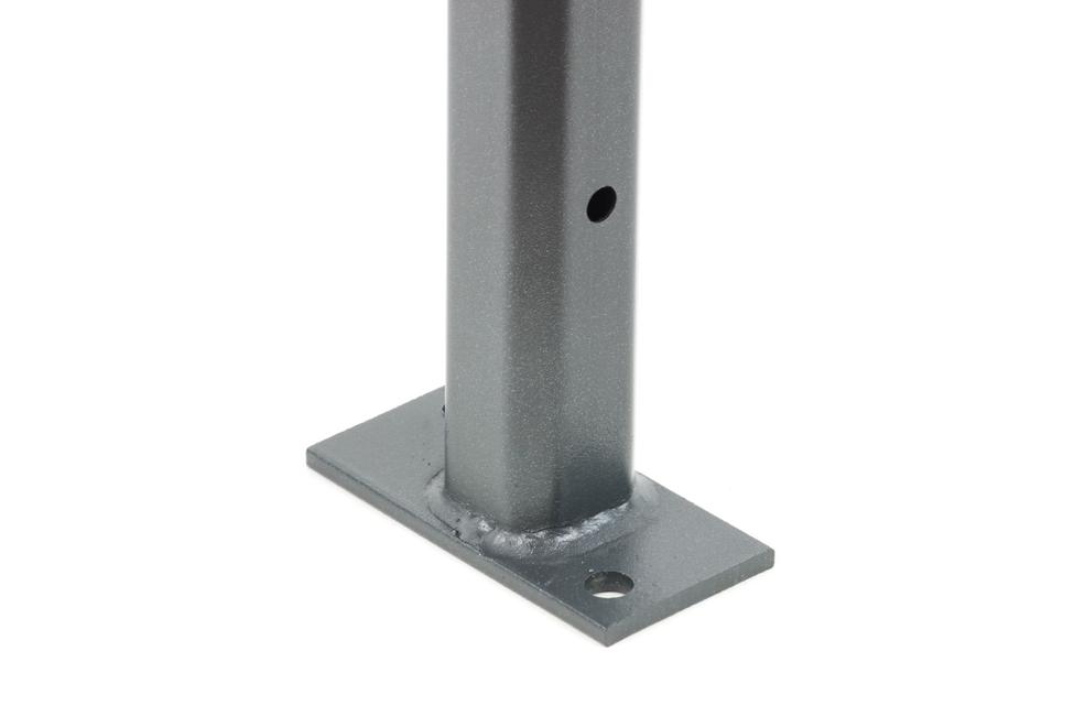 Jardipoto gris Le poteau avec platine pour Jardipano