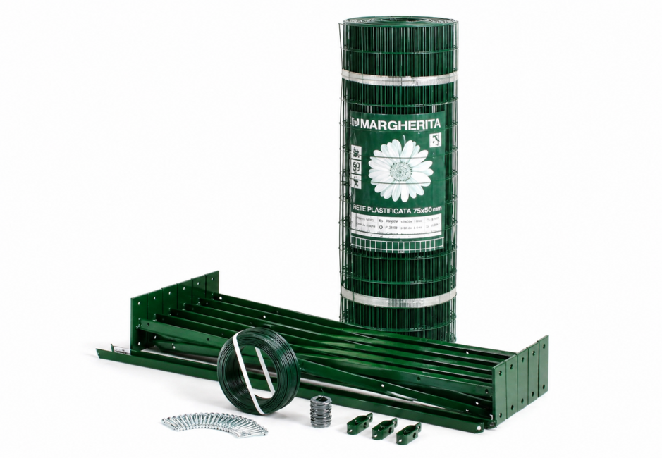 Kit 25 mt. pour clôture sur muret électro soudée Plus économique et plus pratique