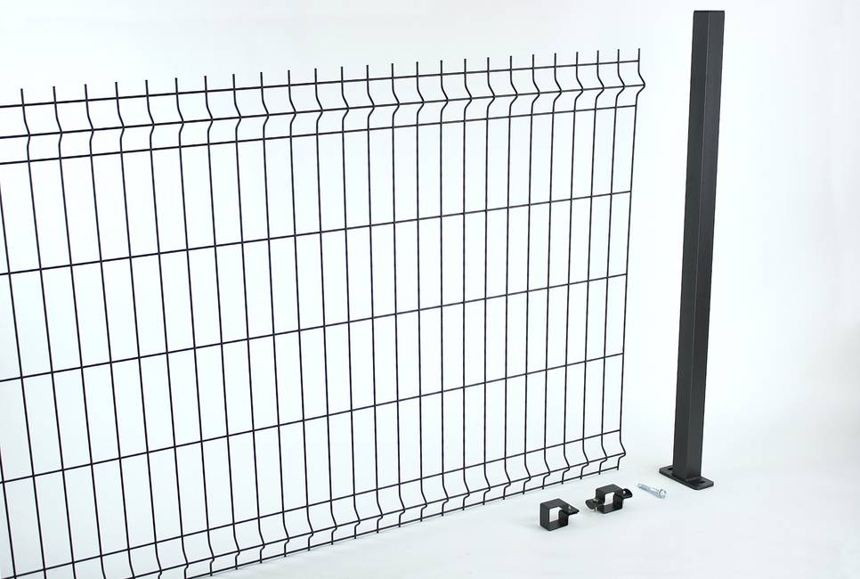 Kit de clôture à panneaux Medium anthracite 20 m avec colliers La façon la plus simple et économique de clôturer avec des panneaux