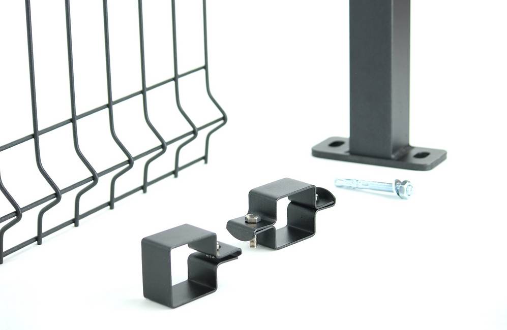 Kit de clôture à panneaux Medium anthracite 20 m avec colliers La façon la plus simple et économique de clôturer avec des panneaux