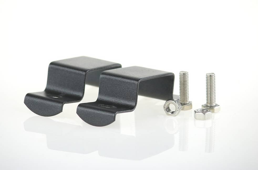 Kit de fixation à collier carré 50x50 double anthracite La fixation intermédiaire pour le système Medium 2000
