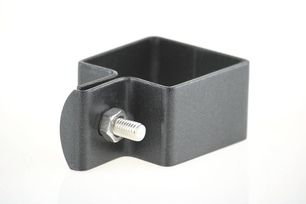 Kit de fixation à collier carré 50x50 simple anthracite La fixation de départ pour le système Medium 2000