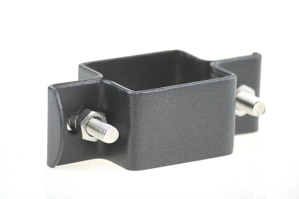 Kit di fissaggio a collare quadro 50x50 doppio antracite Il fissaggio intermedio per il sistema Medium 2000