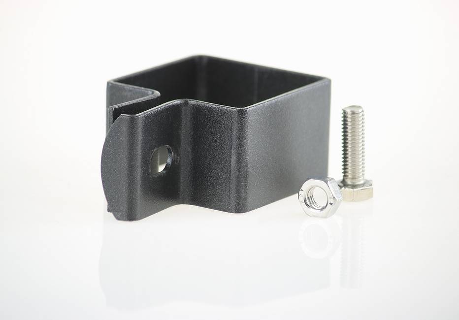 Kit di fissaggio a collare quadro 50x50 singolo antracite Il fissaggio di partenza per il sistema Medium 2000